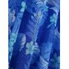 ROSE GAL Plus Size Leaf Print Swim Dress with Short for Women Mesh Tankini Swimsuits Flowy Two Piece Bathing Suits(Blue)