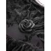 ROSE GAL Plus Size Medieval Vintage Costume Cold Shoulder Flare Sleeve Goth Dresses(Purple)