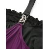 ROSE GAL Plus Size Renaissance Gothic Dress for Women Halloween Costume Cold Shoulder Bell Sleeve Medieval Dress(Black)