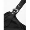 ROSE GAL Plus Size Romantic Goth Sleeveless Dress for Women Lace-up Layered Ruffle High Low Hem Maxi Flowy Tank Dress(Black)