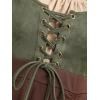 ROSE GAL Plus Size Steampunk Renaissance Costume Dress for Women Cold Shoulder BlockMedieval Retro Ren Faire Dress(Coffee)