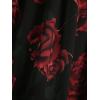 ROSE GAL Plus Size Womems Summer Flowy Milkmaid Dress Boho Square Neck Puffs Sleeves Dress(Black_1)