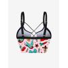ROSE GAL Plus Size Women Funny Print High Waisted Bikini Set Tummy Control Bathing Suits(Pink)