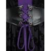 ROSE GAL Plus Size Women Goth Vintage Layered Handkerchief Corset Dress(Purple_1)
