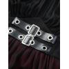ROSE GAL Plus Size Women Halloween Costume Medieval Gothic Cold Shoulder Bell Sleeves Chiffon Swing Witch Dress(Black)