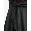 ROSE GAL Plus Size Women Halloween Costume Romantic Goth Vampire Spider Web Maxi Layered Flowy Sleeveless Tank Dress(Black)