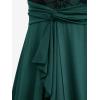ROSE GAL Plus Size Women Halloween Costume Romantic Goth Vampire Spider Web Maxi Layered Flowy Sleeveless Tank Dress(Deep Green)