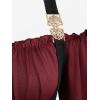 ROSE GAL Plus Size Women Medieval Renaissance Underbust Corset Top(Red_1)