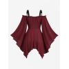 ROSE GAL Plus Size Women Medieval Renaissance Underbust Corset Top(Red_1)