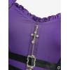 ROSE GAL Plus Size Women Renaissance Costume Victorian Medieval Fairy Bell Sleeves Irish Halloween Cosplay Dress(Purple)
