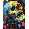 ROSE GAL Plus Size Womens Gothic Curvy Two Piece Tankini Swimsuts Set Skulls Stars Padded Tankini Set(Black_1)
