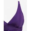 ROSE GAL Plus Size Womens Gothic Two Piece Bikini Swimsuit Bowknot Padded Bikini Set(Purple_1)