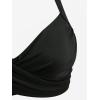ROSE GAL Plus Size Womens Gothic Two Piece Bikini Swimsuit Crisscorss Padded Bikini Set(Black_1)