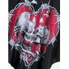 ROSE GAL Plus Size Womens Gothic Two Piece Tankini Swimsuts Skulls Tankini Set(Black_1)