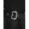 ROSE GAL Plus Size Womens Medieval Renaissance Ren Fairies Dress Square Neck Puff Sleeves Ruffles Dress(Black_1)