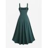 ROSE GAL Plus Size Womens Renaissance Costumes Dress Vintage Victorian Sleeveless Buckles Straps Dress(Green_1)