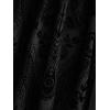 ROSE GAL Plus Size Womens Vintage Gothic Flower Flocking Lace-up Buckles Straps Sleeveless Midi Dress(Black_1)