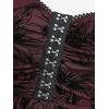 ROSE GAL Plus Size Womens Vintage Gothic Layered High Low Dress(Red_1)