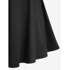 ROSE GAL Rosegal Gothic D-Ring PU Leather Panel Ladder Cutout Dress(Black-214)