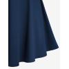ROSE GAL Rosegal Gothic D-Ring PU Leather Panel Ladder Cutout Dress(Blue_1)