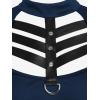 ROSE GAL Rosegal Gothic D-Ring PU Leather Panel Ladder Cutout Dress(Blue_1)