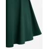 ROSE GAL Rosegal Gothic D-Ring PU Leather Panel Ladder Cutout Dress(Green_2)