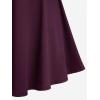 ROSE GAL Rosegal Gothic D-Ring PU Leather Panel Ladder Cutout Dress(Purple_2)