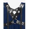 ROSE GAL Rosegal Gothic Lace Up Grommets High Low Velvet Midi Dress(Blue_3)