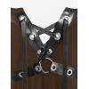 ROSE GAL Rosegal Gothic Lace Up Grommets High Low Velvet Midi Dress(Coffee_1)