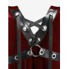 ROSE GAL Rosegal Gothic Lace Up Grommets High Low Velvet Midi Dress(Red_1)