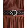 ROSE GAL Rosegal Plus Size Renaissance Costumes Dress for Women Medieval Fairy Halloween Dress(Coffee_3)