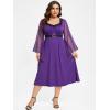 ROSE GAL Rosegal Plus Size Renaissance Costumes Dress for Women Medieval Fairy Halloween Dress(Purple_1)