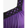 ROSE GAL Rosegal Plus Size Renaissance Costumes Dress for Women Medieval Fairy Halloween Dress(Purple_1)