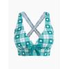 ROSE GAL Rosegal Plus Size Valentines Heart Bowknot Crisscross Padded Three Piece Tankini Swimsuit(Deep Green)