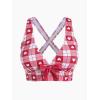 ROSE GAL Rosegal Plus Size Valentines Heart Bowknot Crisscross Padded Three Piece Tankini Swimsuit(Red)