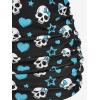 ROSE GAL Rosegal Plus Size Women 2 Piece Swimsuit Skull Heart Print Ruched Tummy Control Tankini Swimwear(Blue_1)
