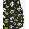 ROSE GAL Rosegal Plus Size Women 2 Piece Swimsuit Skull Heart Print Ruched Tummy Control Tankini Swimwear(Green_1)