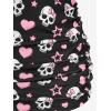 ROSE GAL Rosegal Plus Size Women 2 Piece Swimsuit Skull Heart Print Ruched Tummy Control Tankini Swimwear(Pink)