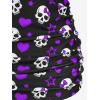 ROSE GAL Rosegal Plus Size Women 2 Piece Swimsuit Skull Heart Print Ruched Tummy Control Tankini Swimwear(Purple)