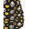 ROSE GAL Rosegal Plus Size Women 2 Piece Swimsuit Skull Heart Print Ruched Tummy Control Tankini Swimwear(Yellow)