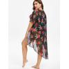 ROSE GAL Rosegal Plus Size Women 3 Piece Tankini Swimsuit Floral Print Underwire Push Up High Waisted Ruched Bathing Suit(Black_1)