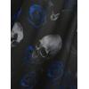 ROSE GAL Rosegal Plus Size Women Medieval Gothic Bell Sleeves Cold Shoulder Skulls Dress Halloween Dress(Blue_2)