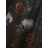 ROSE GAL Rosegal Plus Size Women Medieval Gothic Bell Sleeves Cold Shoulder Skulls Dress Halloween Dress(Organe_1)