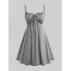 ROSE GAL Rosegal Plus Size Women Sundress Set Flutter Sleeves Floral Dress and Lace-up Cami Dress(Gray_1)