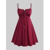 ROSE GAL Rosegal Plus Size Women Sundress Set Flutter Sleeves Floral Dress and Lace-up Cami Dress(Red_1)