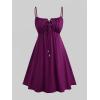 ROSE GAL Rosegal Plus Size Women Sundress Set Flutter Sleeves Floral Dress and Lace-up Cami Dress(Red_2)