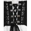 ROSE GAL Rosegal Women Plus Size Gothic Cold Shoulder Top Medieval Renaissance Corset Shirt(White_2)