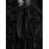 ROSE GAL Rosegal Women Plus Size Gothic Overlay Midi Dress Backless Spaghetti Strap A Line Dress(Black_4)