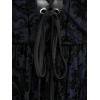 ROSE GAL Rosegal Women Plus Size Gothic Overlay Midi Dress Backless Spaghetti Strap A Line Dress(Blue_3)