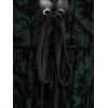 ROSE GAL Rosegal Women Plus Size Gothic Overlay Midi Dress Backless Spaghetti Strap A Line Dress(Green_3)